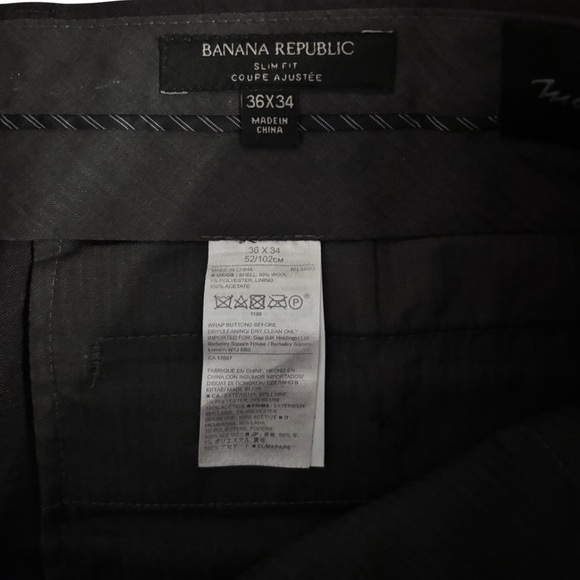 Banana Republic Slim Fit Black Dress Pants - Picture 4 of 8